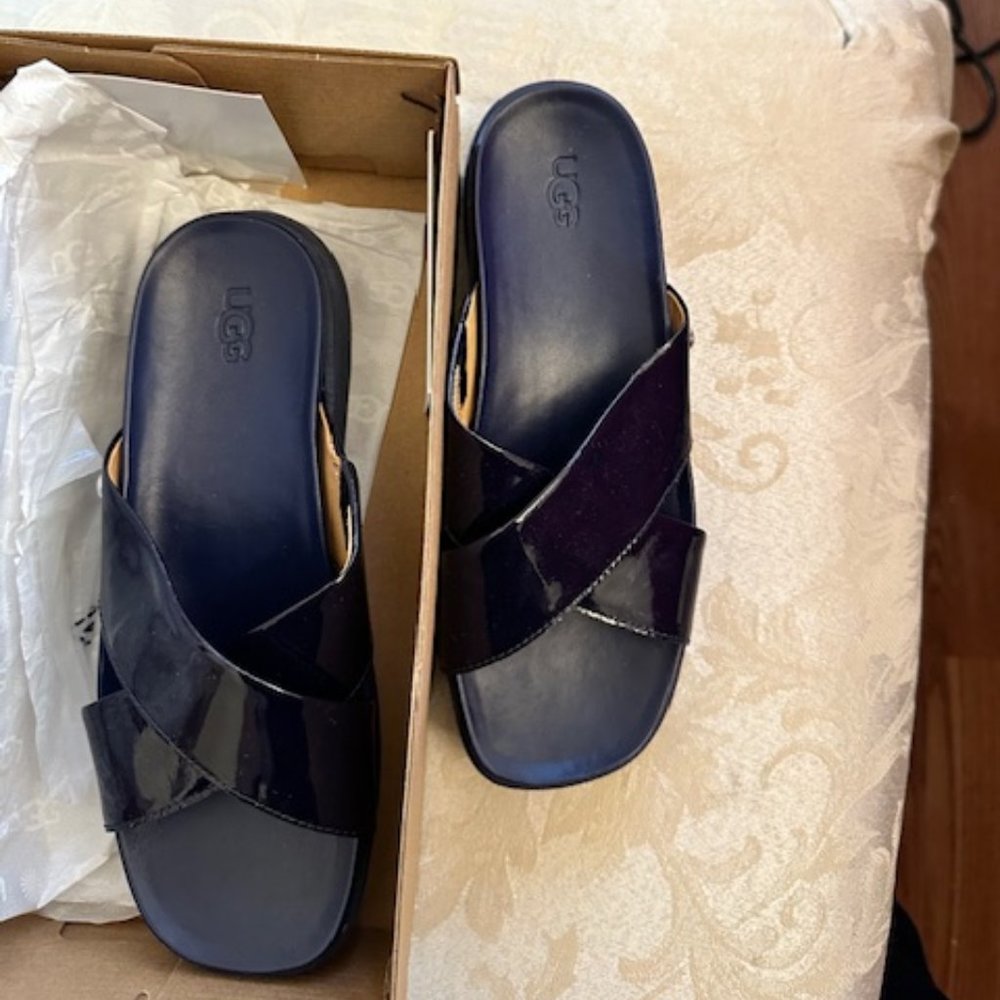 Brand new Ugg Emily size 6 Sandals EU 37 Dark Navy Blue